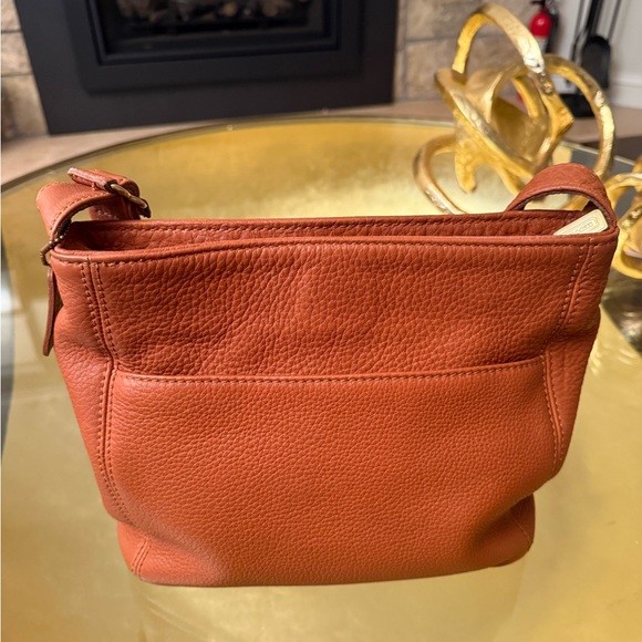 Vintage Coach Honey Caramel Browm Pebbled Leather Crossbody Bag - Picture 3 of 16